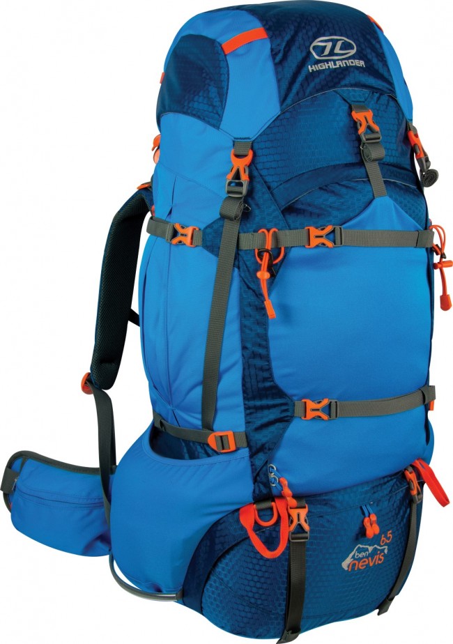 Ben Nevis 65 liter backpacker rygsæk blå Highlander