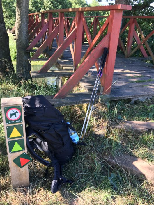 Bindeballestien – pause ved Haraldskær bindeballestien