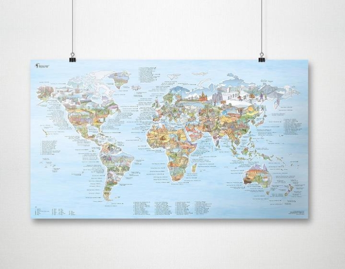 Hiking Map Plakat Awesome Maps