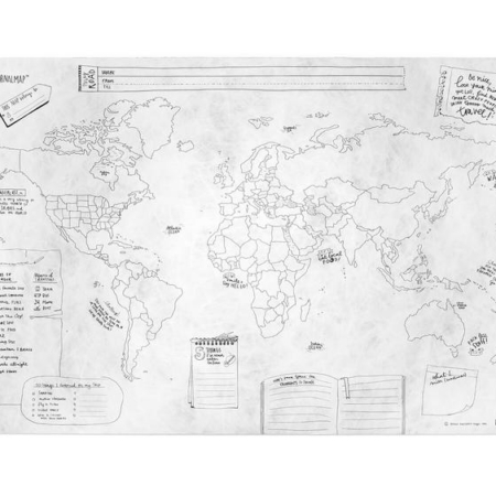 Journal Map Crumpled Edition Plakat Awesome Maps